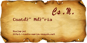Csató Mária névjegykártya